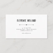 Elegante make-up artiest fotocollage visitekaartje (Achterkant)