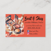 Elegante make-up artiest visitekaartje (Voorkant)
