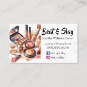 Elegante make-up artiest visitekaartje (Voorkant)
