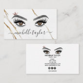 Elegante make-up artist Beauty Lash Uitbreiding oo Visitekaartje (Voorkant / Achterkant)