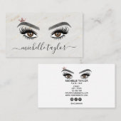 Elegante make-up artist Beauty Lash Uitbreiding oo Visitekaartje (Voorkant / Achterkant)