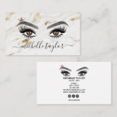 Elegante make-up artist Beauty Lash Uitbreiding oo Visitekaartje (Voorkant / Achterkant)