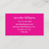 Elegante make-up artist goud roze luxe trendy visitekaartje (Achterkant)