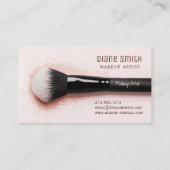 Elegante make-up artist Visitekaartje met borstel (Achterkant)