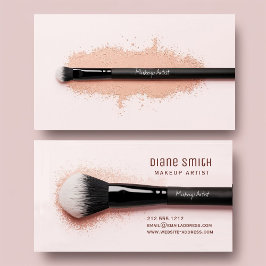Elegante make-up artist Visitekaartje met borstel