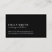 Elegante make-up en Haarstylist Visitekaartje (Achterkant)
