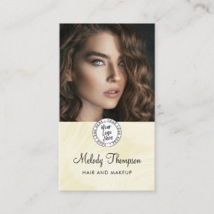 Elegante Make-up Foto Logo QR Code Social Icon  Visitekaartje