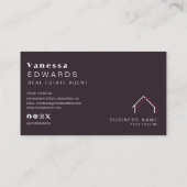 Elegante makelaar Foto Visitekaartje (Achterkant)