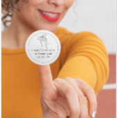 elegante makelaar in onroerend goed ronde sticker