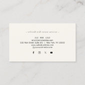 Elegante Makelaar Luxe Merk Ivory Visitekaartje (Achterkant)