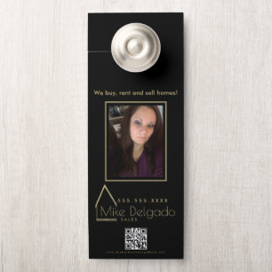 Elegante makelaar thuiszaken makelaar QR Deurhanger