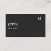 Elegante makelaar zwart QR-code monogram Visitekaartje (Voorkant)