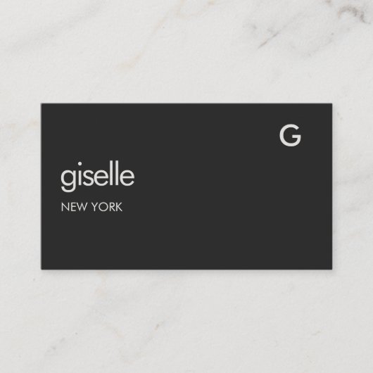 Elegante makelaar zwart QR-code monogram Visitekaartje (Voorkant)