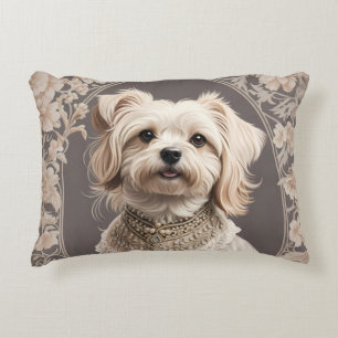 Elegante Maltese hond William Morris geïnspireerd Accent Kussen
