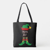 Elegante Mama Elf Kerst Tote Bag (Achterkant)