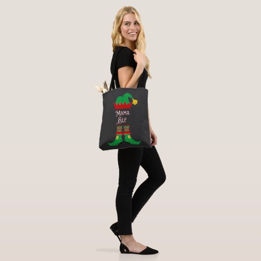 Elegante Mama Elf Kerst Tote Bag (Op model)