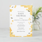 Elegante mama voor bijen Baby shower Uitnodiging (Staand voorkant)