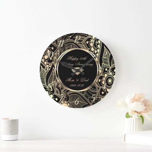 Elegante Mandala 25e trouwdag Grote Klok (Huis)