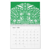 Elegante Mandala Art Kleurrijk Blauw Wit Maandelij Kalender (Mar 2026)