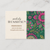 Elegante  Mandala bloesems Visitekaartje (Voorkant)