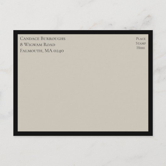 Elegante Mandala Boho Black Save the Date Wedding Uitnodiging Briefkaart (Achterkant)