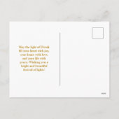 Elegante Mandala custom Foto Paarse Golden diwali Feestdagenkaart (Achterkant)