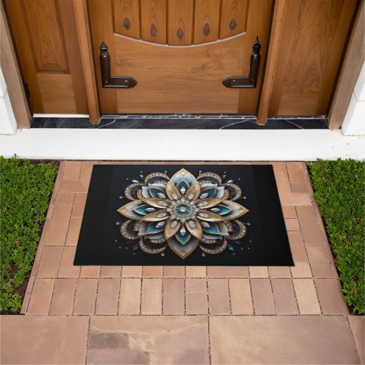 Elegante Mandala Design Deurmat (Buiten)