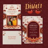 Elegante mandala Diwali Festival of Lights Kaart