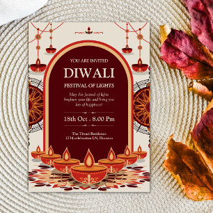 Elegante mandala Diwali Festival of Lights Kaart