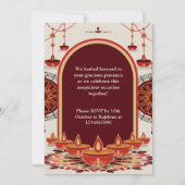 Elegante mandala Diwali Festival of Lights Kaart (Achterkant)