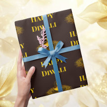 Elegante mandala diya goud diwali aangepaste tekst