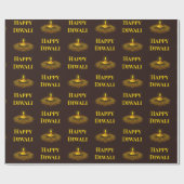 Elegante mandala diya goud diwali aangepaste tekst cadeaupapier (Vlak)