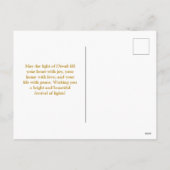 Elegante Mandala diyas custom Paarse Diwali Feestdagenkaart (Achterkant)