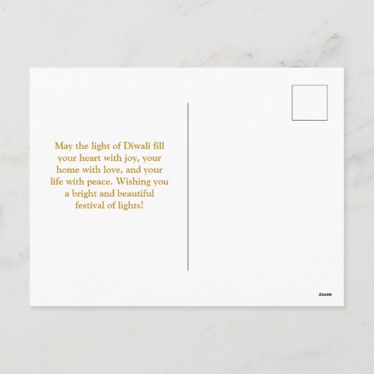 Elegante Mandala diyas custom Paarse Diwali Feestdagenkaart (Achterkant)