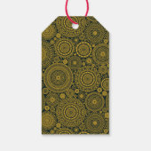 Elegante mandala diyas hindoe aangepaste gouden di cadeaulabel (Achterkant)