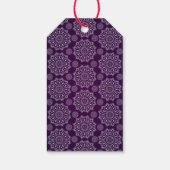 Elegante mandala diyas hindoe custom paarse diwali cadeaulabel (Achterkant)