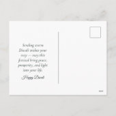 Elegante Mandala Foto Groen Goud Diwali Feestdagenkaart (Achterkant)