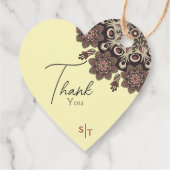 Elegante Mandala-geïnspireerde bruiloft Bedankjes Labels (Achterkant)