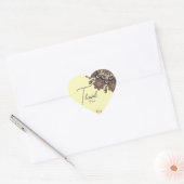 Elegante Mandala-geïnspireerde bruiloft Hart Sticker (Envelop)