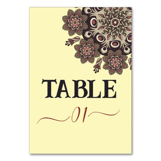 Elegante Mandala-geïnspireerde bruiloft Kaart (Voorkant)