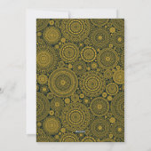 Elegante Mandala Hindu Green Gold Diwali Feestdagenkaart (Achterkant)