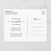 Elegante Mandala Indian Black Wedding SAVE THE DAT Aankondigingskaart (Achterkant)