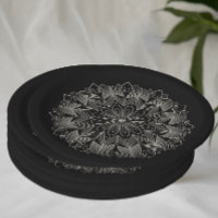 Elegante Mandala Indiase Boho Chic Zwarte Bruiloft