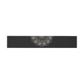 Elegante Mandala Indiase Boho Chic Zwarte Bruiloft Uitnodigingen Wikkel (Vlak)