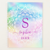 Elegante Mandala iriserende holografische custom Planner (Voorkant)