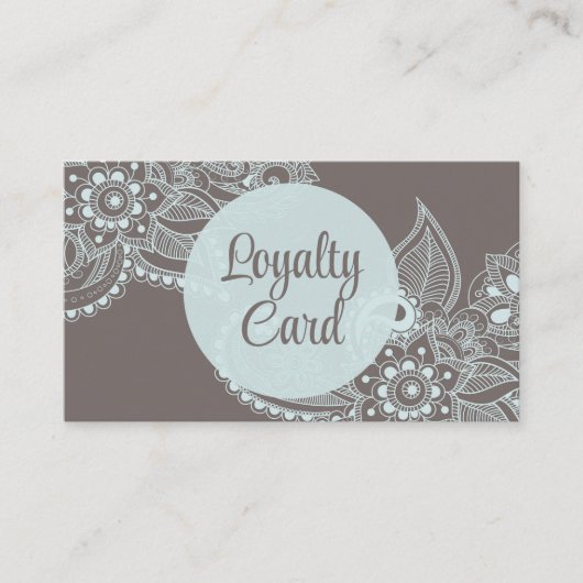 Elegante Mandala Loyalty Kaart Visitekaartje (Voorkant)