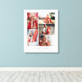 Elegante Mandala Meerdere bruiloft foto collage Canvas Afdruk (Insitu (Houten vloer))