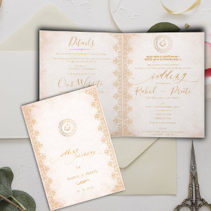 Elegante Mandala met Lord Ganesh Indiase bruiloft