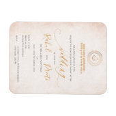 Elegante Mandala met Lord Ganesh Indiase bruiloft Magneet (Horizontaal)