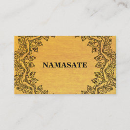 Elegante Mandala Namaste Gold Yoga Logo Art Visitekaartje